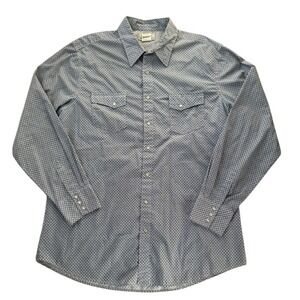 Wrangler Wrancher Shirt Pearl Snap XLT Long Sleeve Western